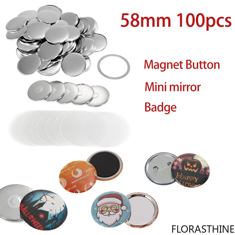 100set 58mm Blank Pin Button B - огляд і ціна Button Badge Blank