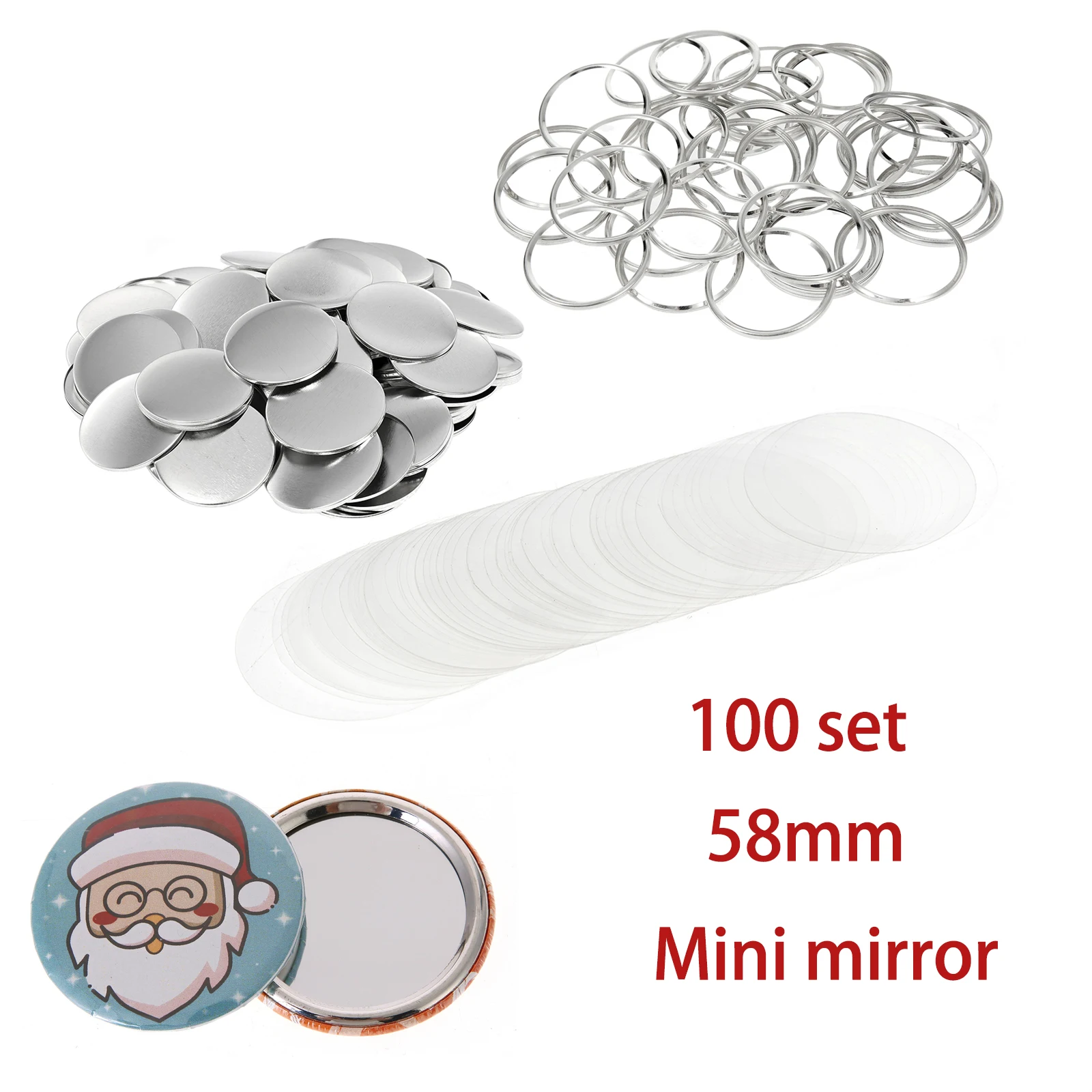 100set 58mm Blank Pin Button B - огляд і ціна Button Badge Blank